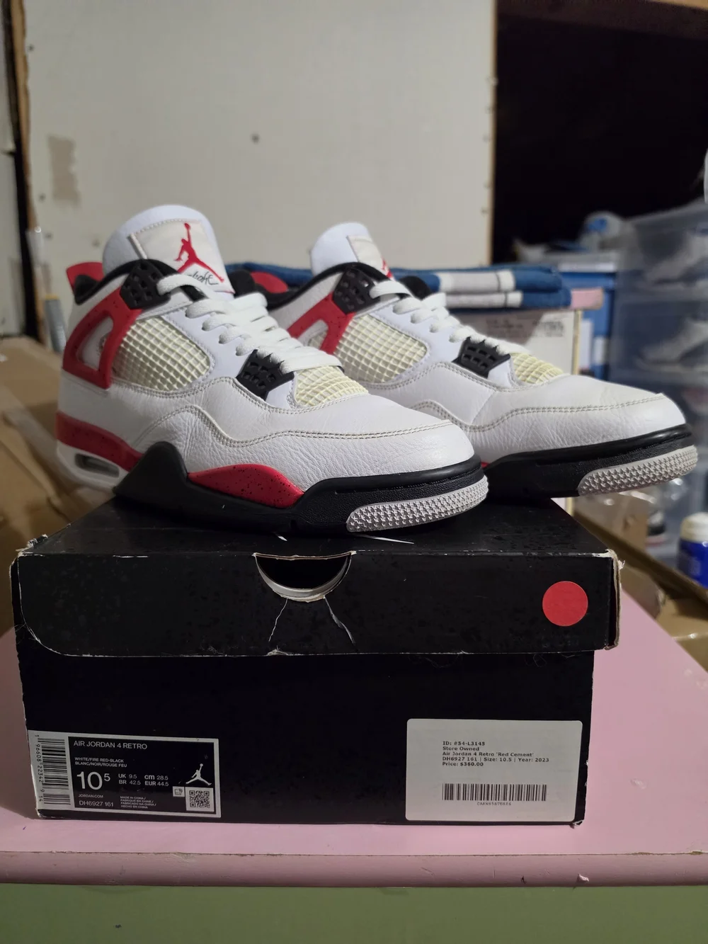 Jordan 4 Retro Red Cement 10.5